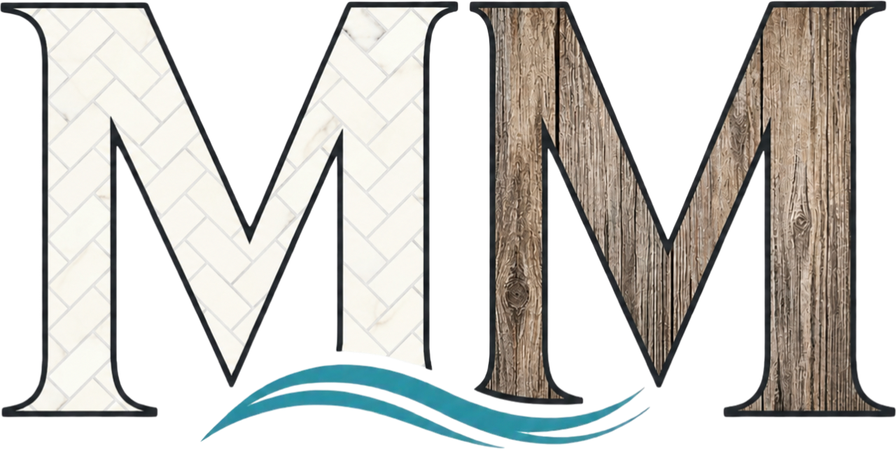 MM Maintenance logo with two M letters and turquoise wave