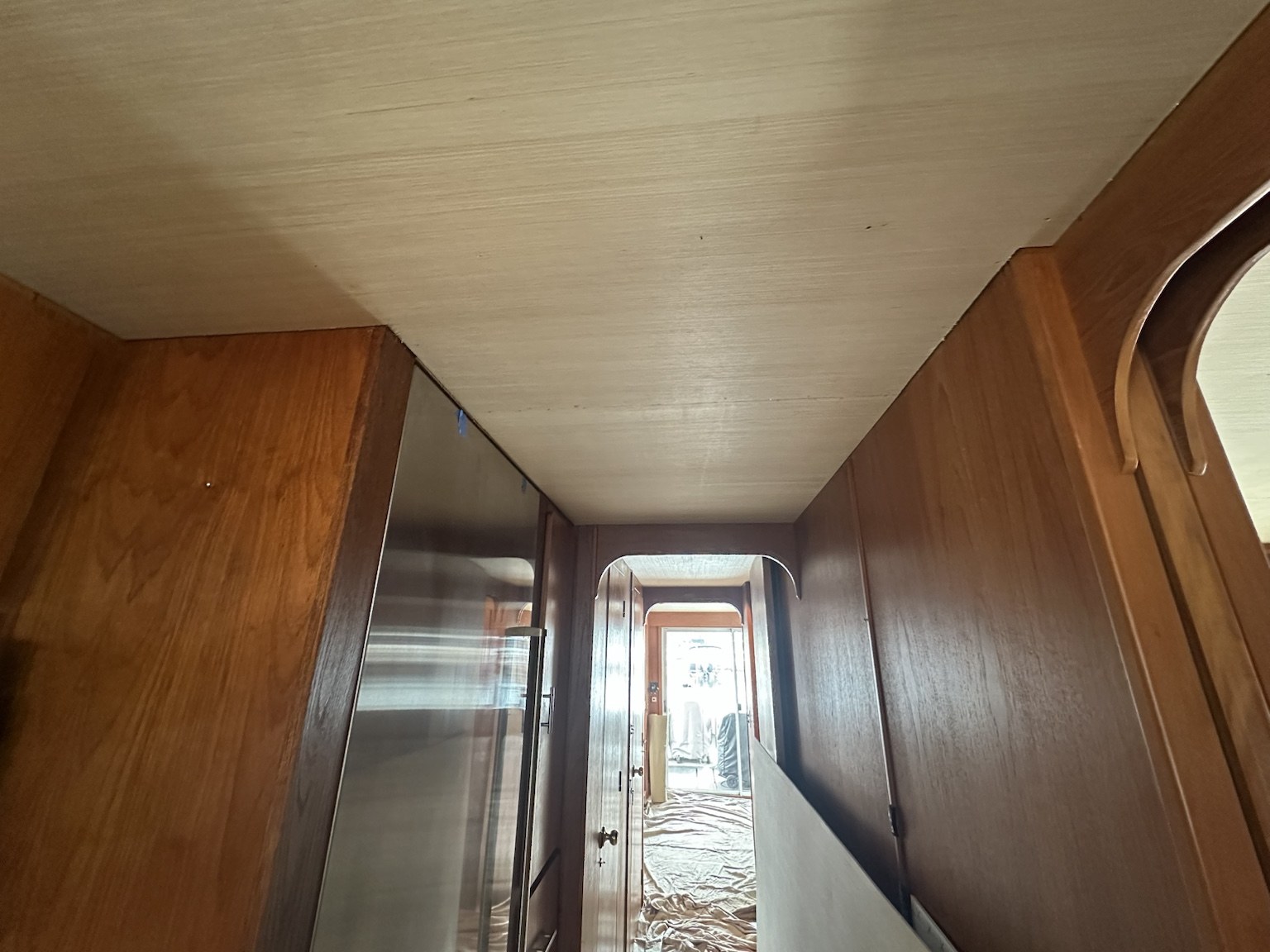 Marine coffered ceiling renovation process — photo 11