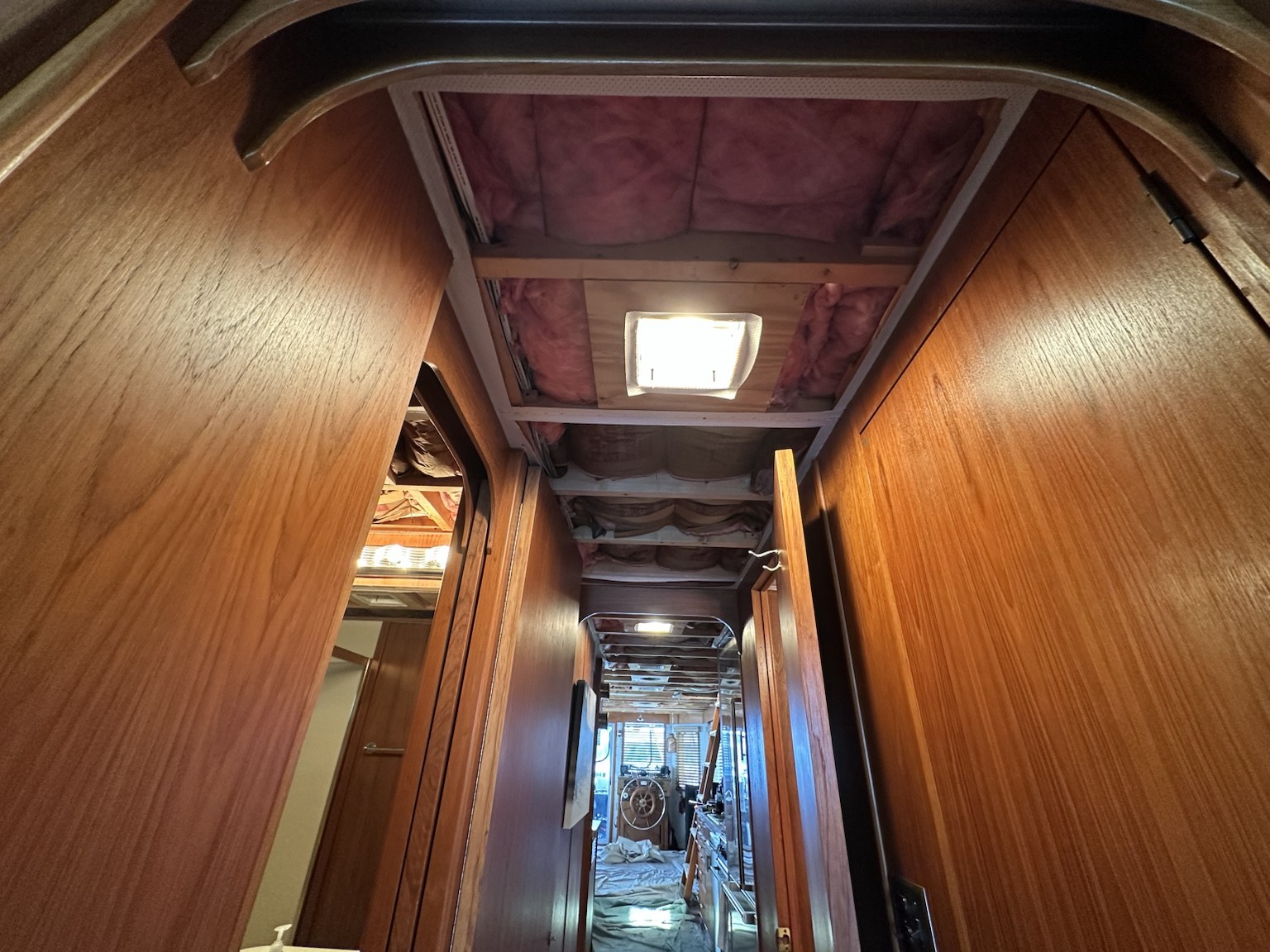 Marine coffered ceiling renovation process — photo 5