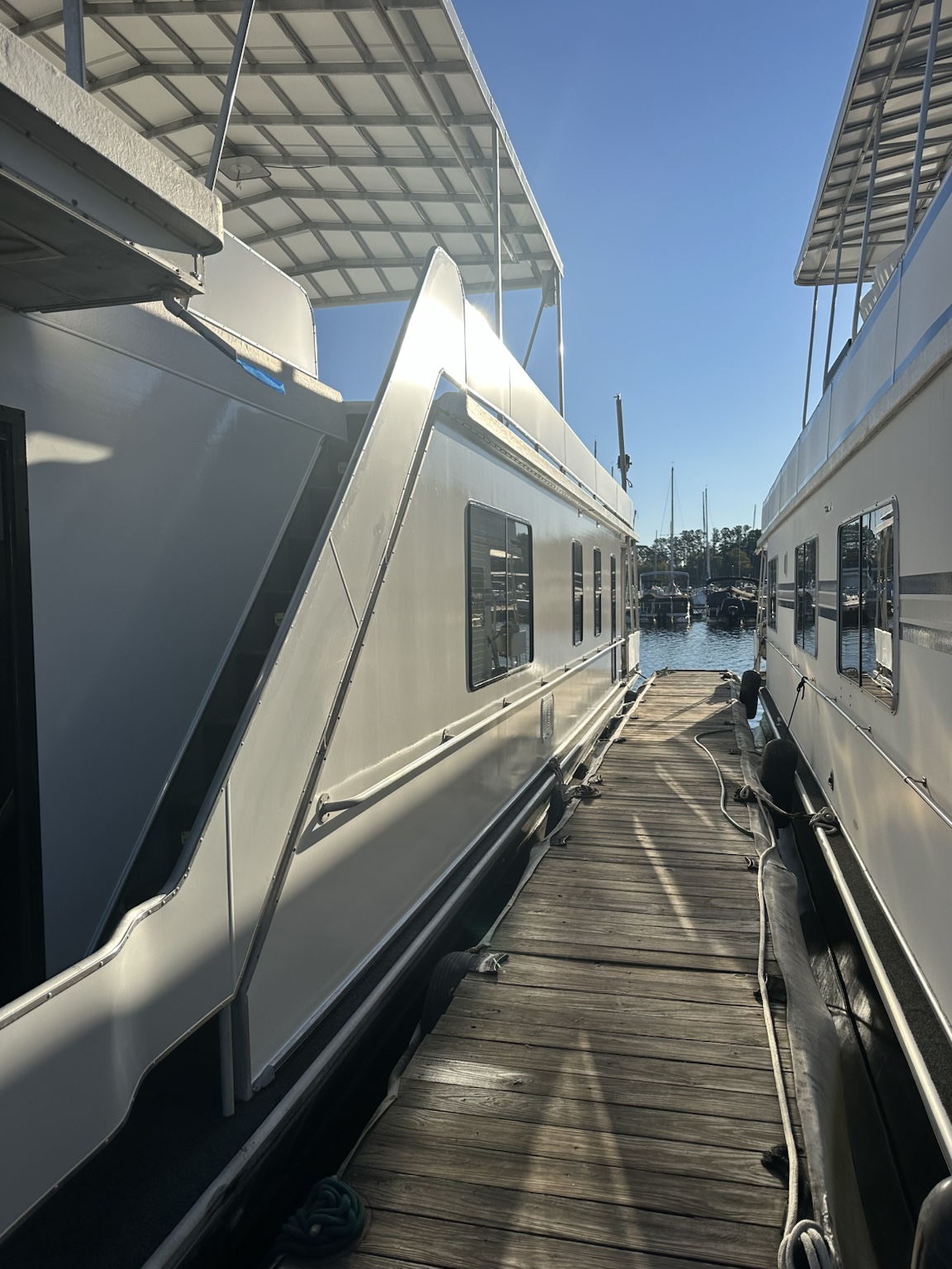 Completed marine fiberglass and exterior finish work
