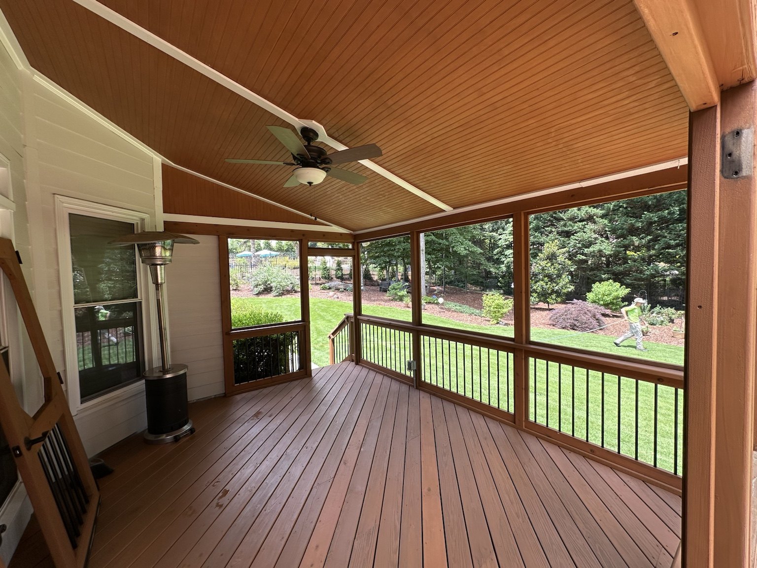 Deck and screened porch before renovation — view 6