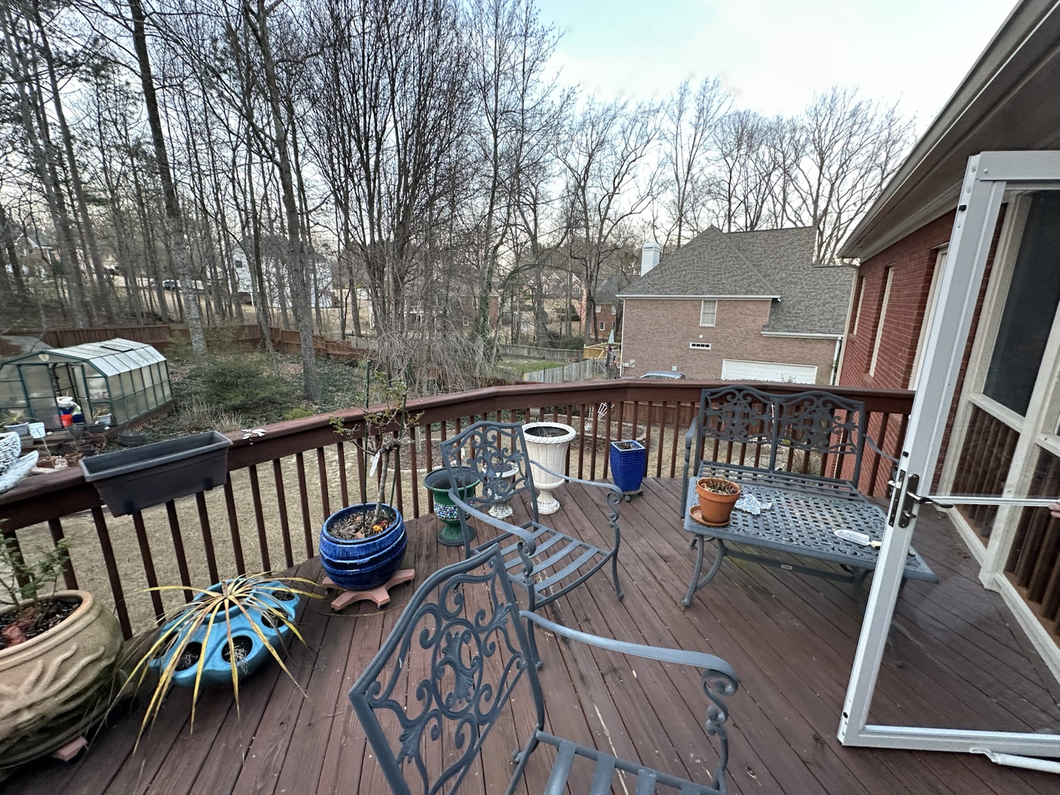 Residential deck and exterior before renovation